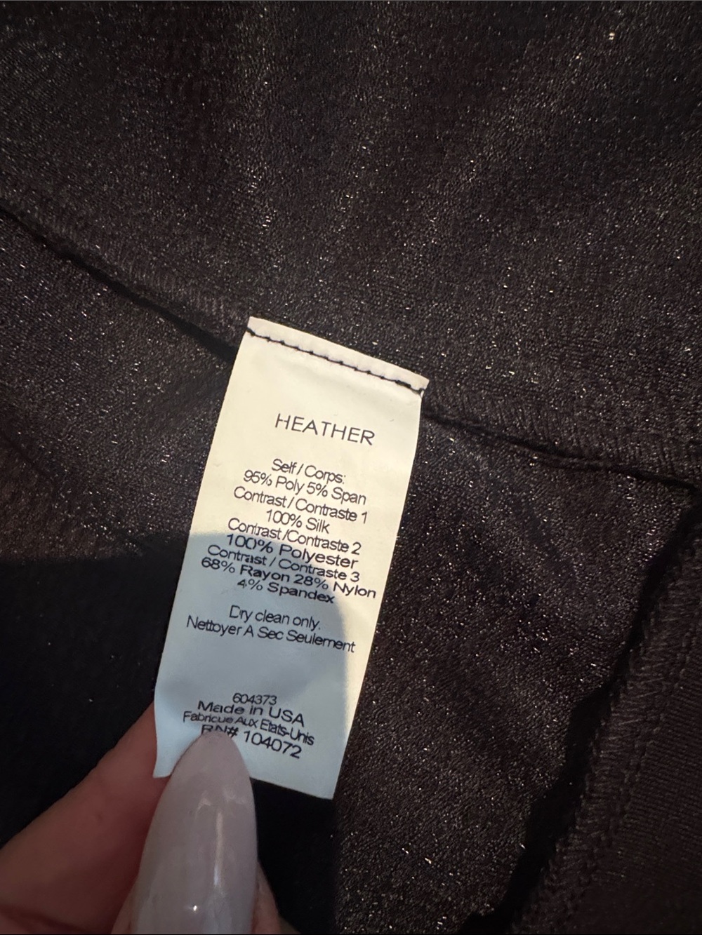 Heather Black Jacket with White Mesh Sleeves - Picture 6 of 6